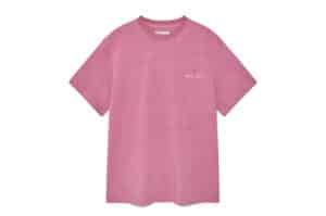 Matin Kim Vintage Washed Logo Top for Women Pink TS059