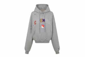 Tiesake Distressed Graphic Hoodie Grey