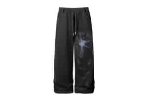 Tiesake Missing in Action Two Tone Cotton Sweatpants Black