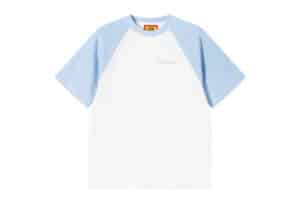 A Few Good Kids 26SS Waffle Raglan Tee White Baby Blue