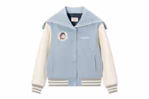 A Few Good Kids X Fujiya Peko Sailor Collar Varsity Jacket Baby Blue