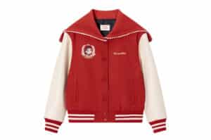 A Few Good Kids X Fujiya Peko Sailor Collar Varsity Jacket Red