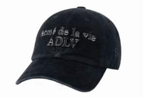 ADLV Fabric Logo Applique Ball Cap Black