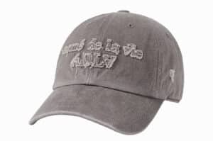 ADLV Fabric Logo Applique Ball Cap Grey