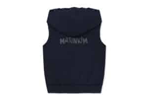 Matin Kim Back Logo Jersey Hood Vest Navy VT001 back