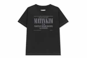 Matin Kim Lettering Graffiti Crease Top Black TS010