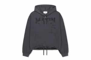 Matin Kim Matin 16 Applique Logo Hoody Zip Up Dark Navy JP013