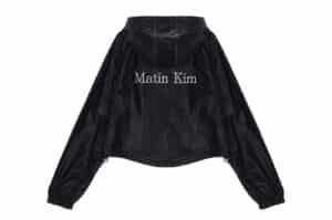 Matin Kim Matin Crop Hoody Coating Jumper Black JP039