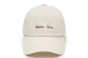 Matin Kim Matin Mini Classic Logo Ball Cap Cream HT043