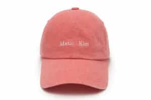 Matin Kim Matin Mini Classic Logo Ball Cap Light Orange HT043