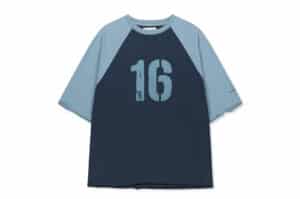 Matin Kim Raw Edge Raglan Top Navy TS318