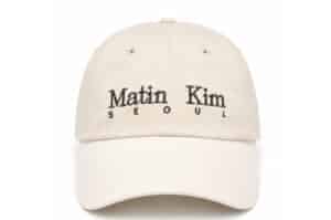 Matin Kim Seoul Logo Point Big Ball Cap Light Beige HT401