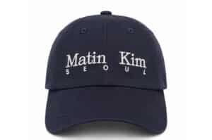 Matin Kim Seoul Logo Point Big Ball Cap Navy HT401