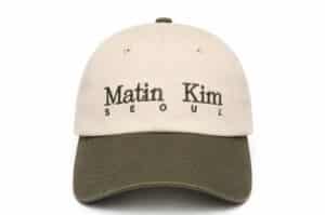 Matin Kim Seoul Logo Two Tone Big Ball Cap Light Beige HT404