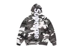 Supreme Satin Applique Hooded Sweatshirt (SS26) Snow Camo back