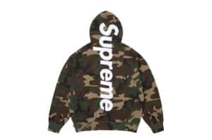 Supreme Satin Applique Hooded Sweatshirt (SS26) Woodland Camo back