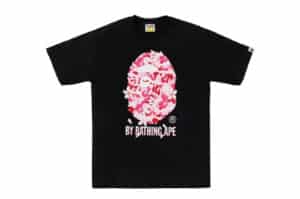 BAPE ABC Sakura Camo By Bathing Ape Tee Black