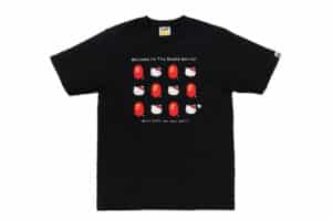 BAPE x Sanrio Characters Hello Kitty Welcome To The Bape World Tee Black (W)