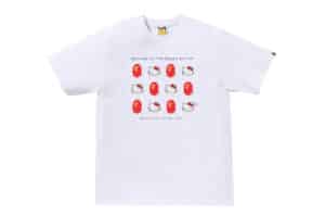BAPE x Sanrio Characters Hello Kitty Welcome To The Bape World Tee White (W)