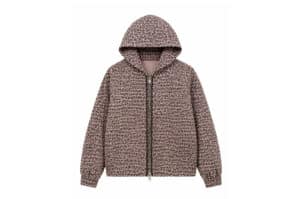 Karakoroo Multi Zip Up Hoodie Leopard Pink