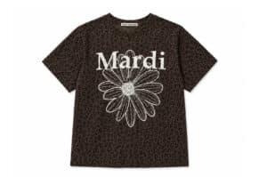 Mardi Mercredi Flowermardi Slim Leopard Cracked Tee Brown Ivory