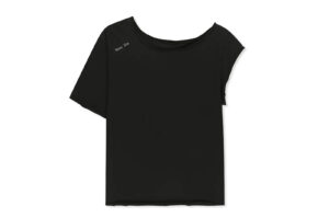 Matin Kim Asymmetric Off Shoulder Top Black TS008
