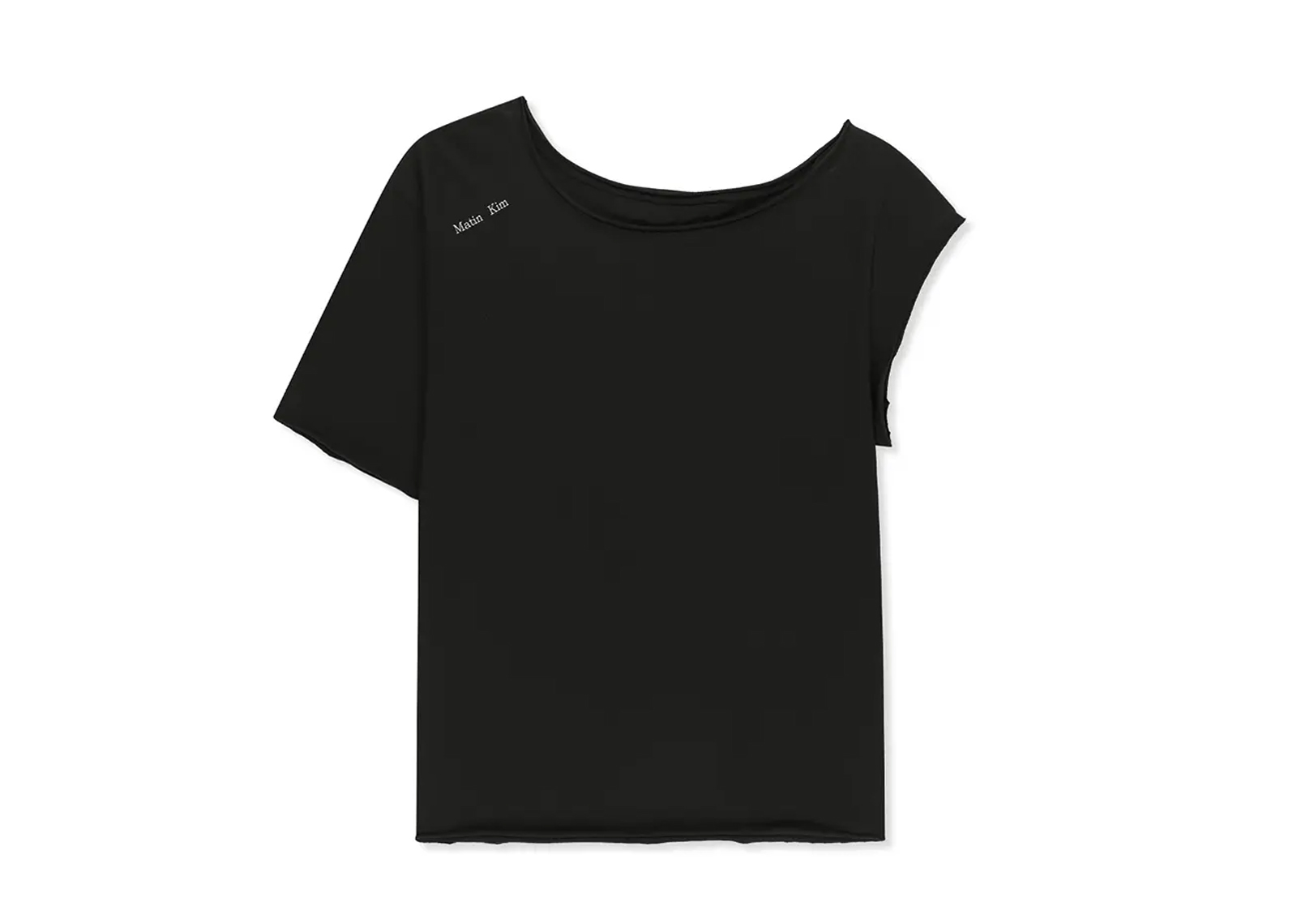 Matin Kim Asymmetric Off Shoulder Top Black TS008