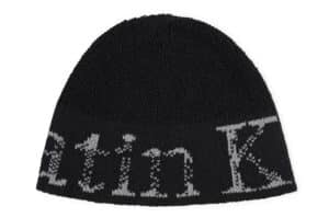 Matin Kim Cracked Logo Light Bucket Beanie Black BN008