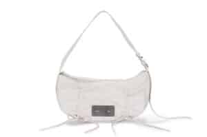 Matin Kim Half Shirring Ribbon Round Bag Ivory BG002