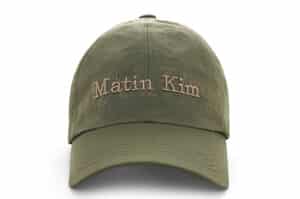 Matin Kim Overlay Logo Ball Cap Khaki HT009