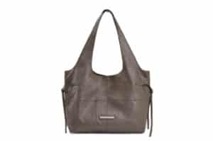 Matin Kim Side String Leather Big Shoulder Bag Black BG017