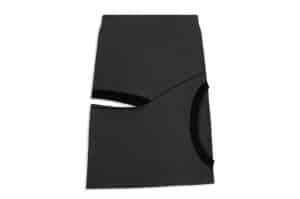 Open YY Color Block Panel Cutout Skirt Charcoal front