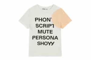 Open YY Dot Typo Tee White