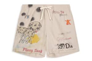 Open YY Pet Club Dalmatian Shorts Beige front