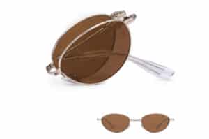 Reclow Stainless Steel EPOCA F Folder Sunglasses BROWN