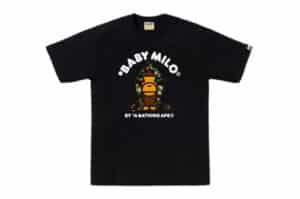 BAPE ABC Army Green Camo Baby Milo Hoodie Tee Black