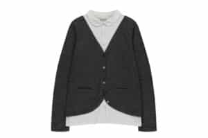 Coyseio Layered Shirt Cardigan Dark Grey