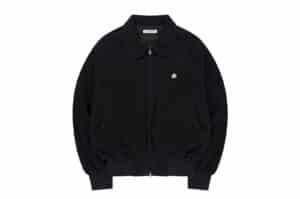 Coyseio Round Collar Fleece Jacket Black