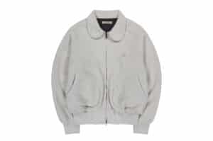 Coyseio Round Collar Fleece Jacket Light Grey