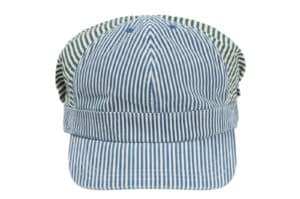 Coyseio Striped Pintuck Puff Cap Green front