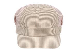 Coyseio Striped Pintuck Puff Cap Pink front
