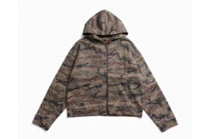 EPOCHBRAND Full Rhinestone Zip Up Hoodie Camo