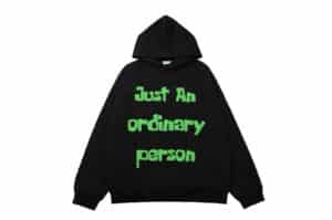 EPOCHBRAND Slogan Puff Print Hoodie Black