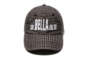 ISAiDNO Bella Embroidered Plaid Baseball Cap Black