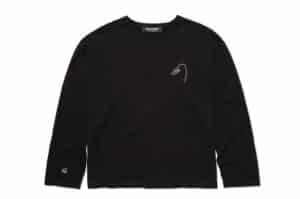 ISAiDNO Floral Slub L:S Tee Black