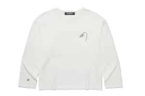 ISAiDNO Floral Slub L:S Tee White