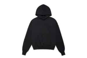 ISAiDNO Hand Drawn Logo Embroidered Hoodie Black
