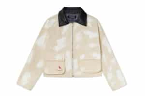 ISAiDNO Hand Painted Graffiti Jacket Beige