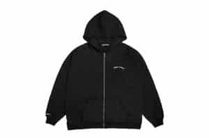 ISAiDNO Isn Distressed Zip Hoodie Black