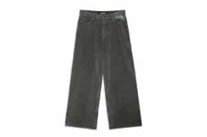 ISAiDNO Loose Corduroy Pants Dark Green